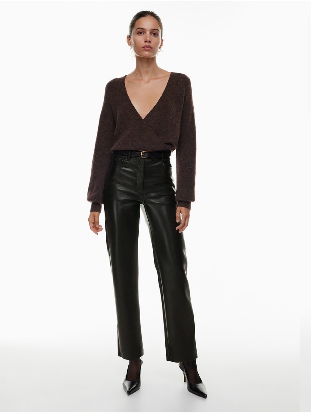 Aritzia Wilfred Melina leather pants